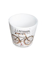 Кашпо декоративное из керамики Велосипед (33967) (13,5х13,5х12,5)