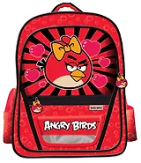 Рюкзак школьный "ANGRY BIRDS" 37*29*10,5см, 2отд, 3кармана, ортопед.спинка, девочки, Angry birds