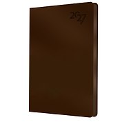 Ежедневник дат. 2027г. А5 176л "Soft Touch" американо, иск.кожа, интегр.переплет, тонир.блок, скругл.углы, ляссе, инд.уп