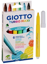 Фломастеры «Giotto turbo maxi» Giotto, 6 цветов
