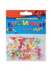 Материалы для творчества Декоративные бусинки Бантики (С2901-01) (3+) (упаковка)