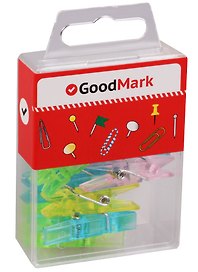 Зажимы для бумаг «Прищепки» GoodMark