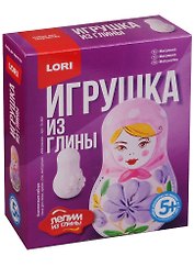 Набор для творчества LORI Игрушка из глины "Матрешка" Гл-002