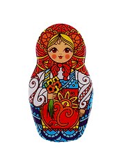 Магнит смола Матрешка мозаика 6см (02-34AS-G)