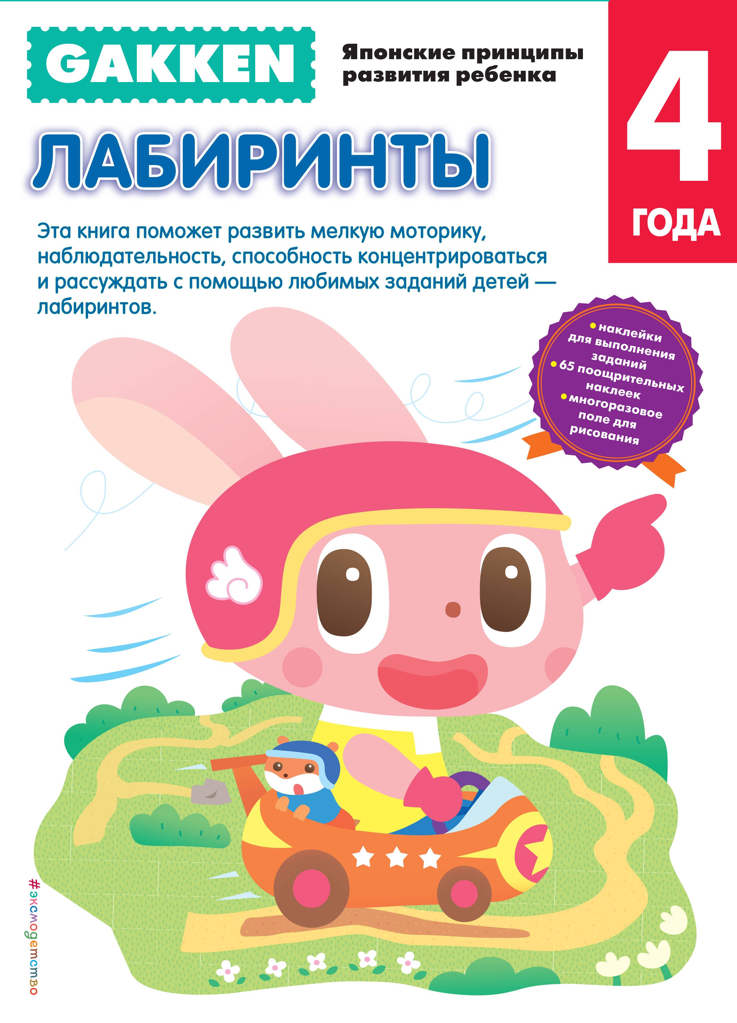 Развитие ребёнка Gakken. 4+ Лабиринты