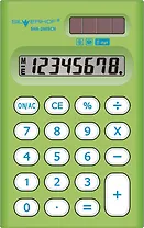 Калькулятор 08 разрядный карманный School SHA-260SCN книжка зел., Silwerhof