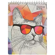 Скетчбук «Модный кот», 60 листов, А4