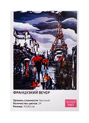 Картина по номерам Art idea Французский вечер 40*50см24цв D013