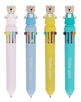 Ручка шариковая авт. 10цв "Мишка", ассорти