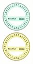Транспортир 12 см 360°, пластик, в ассортименте, GoodMark