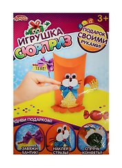 Набор д/созд. игрушки-коробки из бумаги Котик (1186617) (3+) (упаковка) (Школа талантов)