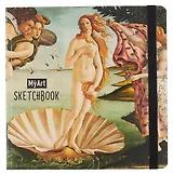 Скетчбук 200*200 80л "Сандро Ботичелли. Рождение Венеры" белый офсет 100г/м2, тв.подложка