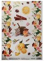 Декупажная карта Лимон и корица 21*30см