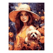 Картина по номерам на картоне 28,5*38 см "В саду"