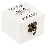 Шкатулка с зеркалом Кошечка-единорог (дерево) (6,5*6,5*5см)