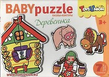 Пазлы-контуры «Деревенька», Baby Puzzle, 7 штук
