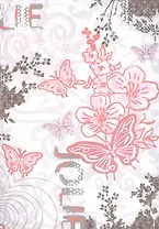 Бумага для скрапбукинга Бабочки на рисунке (118208) (64A-36627) (A4) (10л) (упаковка)