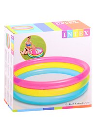 Бассейн надувной 86x25 см. Трехцветный прозрачный INTEX (в коробке) Арт. 57104NP