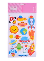 Наклейки объемные deVENTE Spaceship (фоамиран) (15х25 см.) (3+) (8004081) (deVente) (упаковка)
