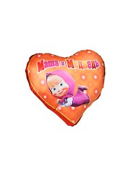 Игрушка антистресс Сердце Маша и Медведь (20см) (2641/КР/17)