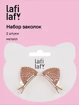Набор заколок Ушки со стразами (2шт) (золотые) (металл) (12-ChangChi-B95) (Lafilaf)