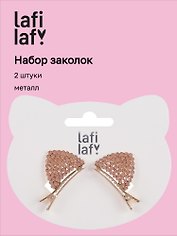 Набор заколок «Ушки со стразами», золотые, металл, 2 штуки, Lafilaf