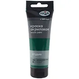 Краска акриловая художественная "Студия", 75 мл, туба, зеленая виридоновая, Гамма