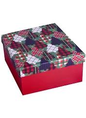 Коробка подарочная "New Year's forest" 15*15*8см. Картон