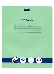 Тетрадь в частую косую линейку Hatber «Панда -Тетрадь» 12 листов