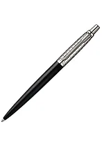 Ручка шариковая Parker, Jotter Premium Satin Black Chiselled, подарочная