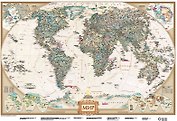 Карта мира под старину (NG) А1