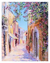 Набор для творчества Алмазная мозаика "Солнечная улочка", 40 х 50 см