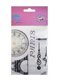 IDIGO декупажная карта 32*45 Часы Париж d694