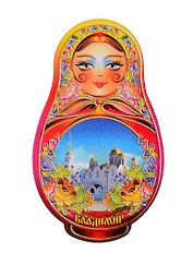 ГС Магнит Владимир Матрешка Успенский собор (дерево) (7,5 см)