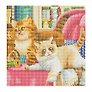 Алмазная мозаика "Игривые котята-малыши", 30 х 30 см, 30 цветов, Рыжий Кот (6+)