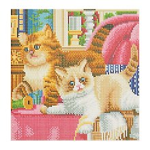 Набор для творчества Рыжий Кот. Алмазная мозаика «Игривые котята-малыши», 30 х 30 см, 30 цветов