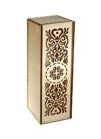 Коробка под бутылку Узор-3 (162333) (дерево)