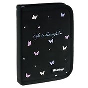 Пенал 1отд. "Life is Beautiful" 20*14, ткань/картон, с 2-мя откид. планками, инд.уп.