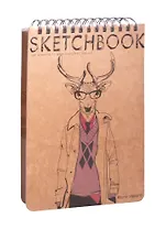 Скетчбук 185*250 120л "BV" крафт бумага, 70г/м2, спираль, ассорти, Bruno Visconti