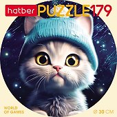 Пазл «ЛапУшка в шапочке» 179 элементов, круглый, Hatber - 1