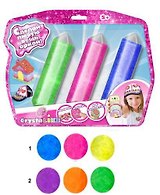 Набор для творчества, Масса для моделирования, 1TOY/Вантой, Crystalike" 3 баночка в виде кристалла, блистер, цвета в ассортименте"