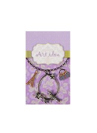 Кулоны в асс. 1 Птица с цветами на овал. жердочке (QA 3105) (14021152) (упаковка)