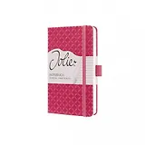 Блокнот для записей А6, 174стр Jolie, твердая обложка, иск. кожа, цвет фуксия, в линейку