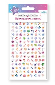 Набор детских наклеек для ногтей. Цветочки