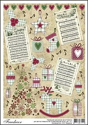 Пленка (1271/00000001421) Freedecor с изображен. для темных поверхностей Рождественские песни (НГ)