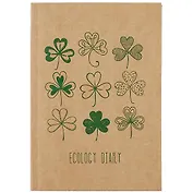 Ежедневник недат. А5 136л "Eco-friendly! №4" интегр.переплет, крафт картон, офсет