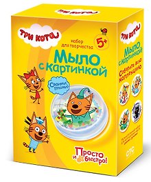 Набор для творчества Фантазер Три кота Мыло с картинкой Компот