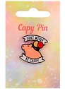 Значок Капибара Dont Worry Be Cappy (металл)