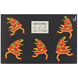 Скетчбук А5 40л "Pizzaaaaaa" белый офсет, 100г/м2, склейка
