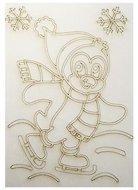Трафарет Пингвин № 2 А5 (148х210) (544) (3+) (Песочный мир)